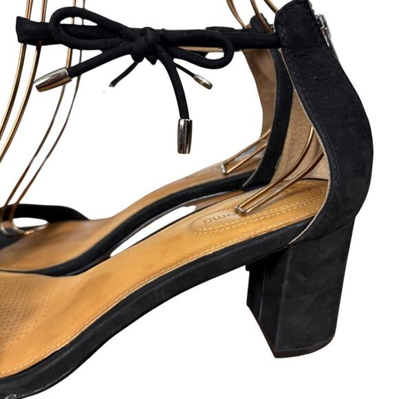 Corso Como Ankle Strap Chunky Block Heels Open Toe Leather Shoes Womens sz 11 - Picture 10 of 16